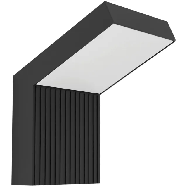 EGLO Grottazzolina Wandlamp Buiten - LED - 17.5 cm - Zwart/Melkkleurig Zwart;Wit;