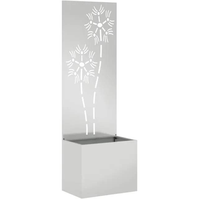 vidaXL Tuin Privacy Screen Bloemen Zilver 50 x 32 x 150 cm