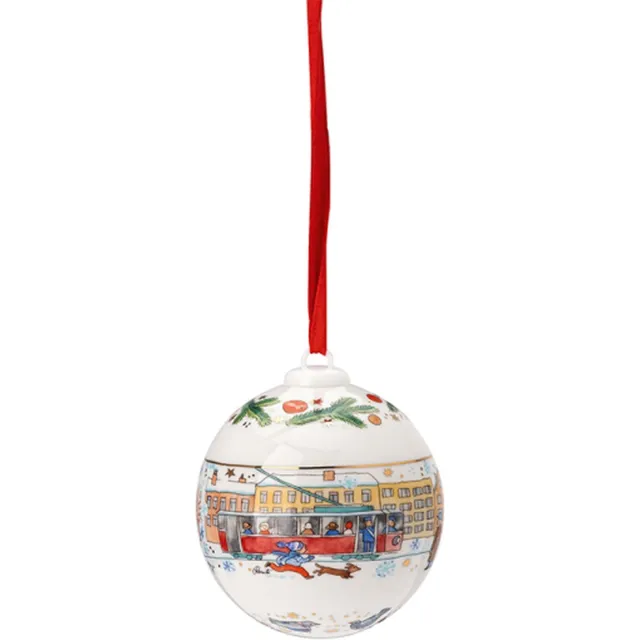 Hutschenreuther Kerst 2023 Kerstbal Kerstgeluiden Wit/Meerdere kleuren