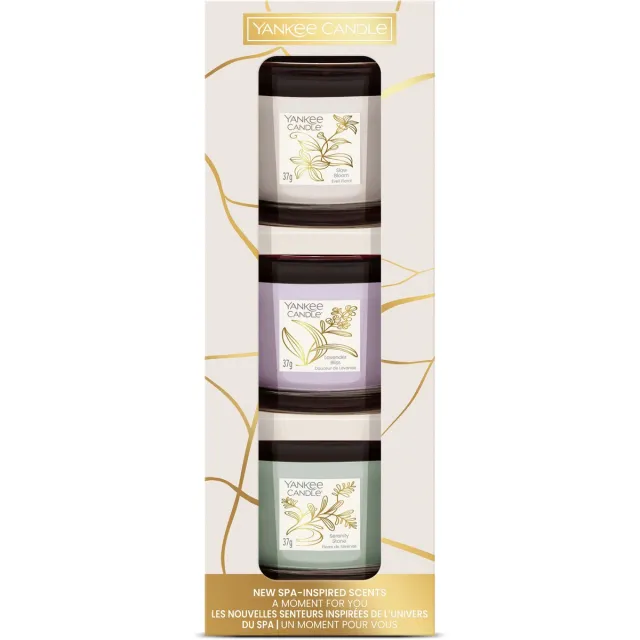 Yankee Candle Little Luxuries – 3 Filled Votive Geurkaars Cadeauset - 36 branduren Goud
