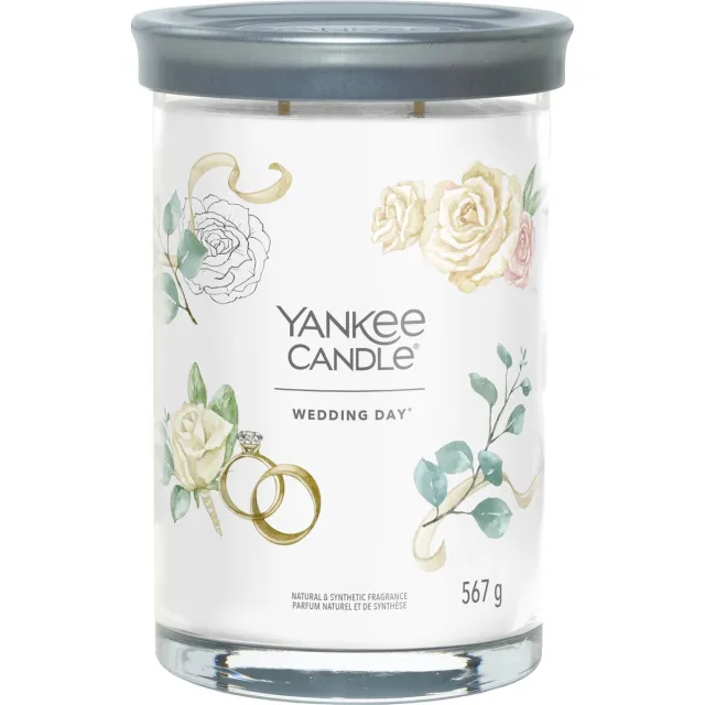 Yankee Candle Wedding Day Large Tumbler Geurkaars - 100 branduren - twee lonten Wit