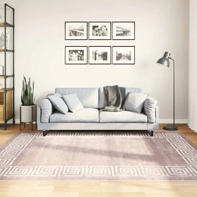 vidaXL Vloerkleed wasbaar 160x230 cm beige, foto 2