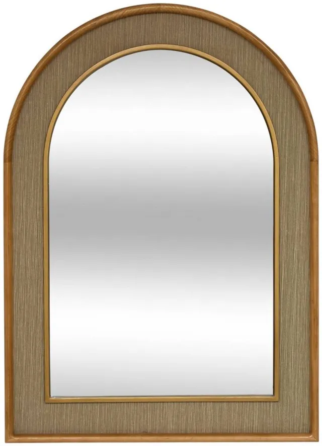 Atmosphera Créateur d'intérieur® Bonnie-spiegel met boogvorm, 70 x 98 cm, beige Beige lin