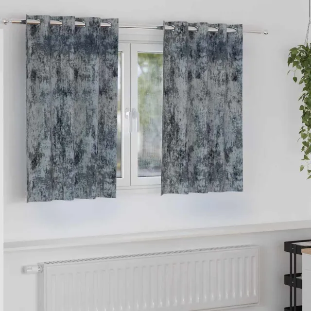 vidaXL Velvet Gordijnen 2 st Zilvergrijs 140 x 140 cm Fluweel