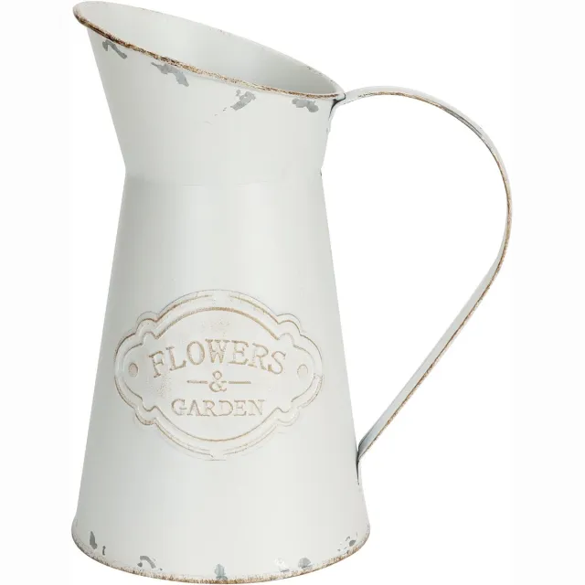 Unyqoos ® Charmante Decoratieve Witte Bloemenvaas in Rustieke Vintage Stijl voor Huis en Tuin