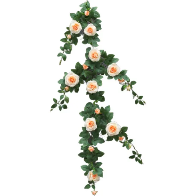 Shagam Champagnekleurig rekenkundige rozentak - 5 Branch - 150cm - Kunstmatige Roozen Takken - Skelet voor Florale Compositie - Creatieve Handwerk Materiaal - Huisdecoratie - huwelijksdecoratie - feestdecoratie- Gemakkelijke Installatie