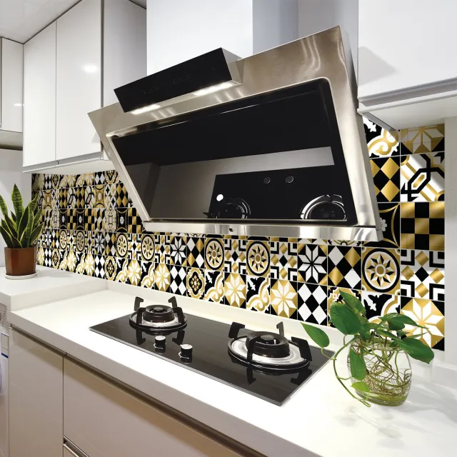 Ambiance Sticker Zelfklevende tegelmuurstickers voor keuken en badkamer - 30 Missima Azulejos tegelstickers - 30 stickers 15x15cm Multi color