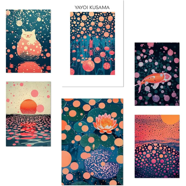 Nacnic Set van 6 A3/A4 Posters - Kleurrijk Abstract Ontwerp - Merkloos