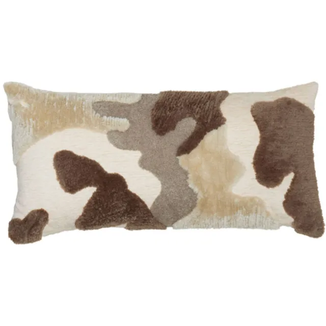 Light & Living Kussen Cetuno creme donkerbruin 60x30