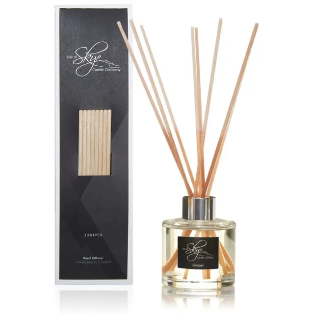 Isle of Skye Candle Company Reed Diffuser Jeneverbes (Juniper) - Handgemaakt - 12 weken - Isle of Skye Candle Company Transparant