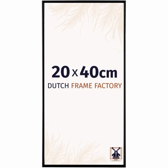 Dutch Frame Factory Fotolijst 20x40 cm - Kunststof - Zwart Hoogglans - Easy