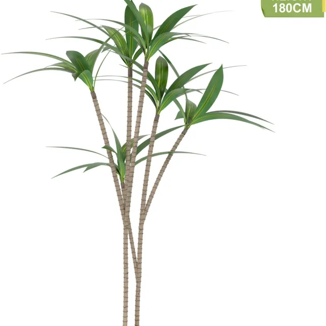 ACXIN Kunstplant Boom Brasilhout - Kunstmatige Indoor Outdoor Boom - Natuurhout Stam - PVC Bladeren - 180cm Hoogte groen