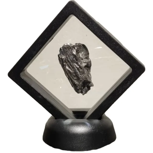 GreatGift Meteoriet in houder - ijzermeteoriet - Campo Del Cielo - Meteorock - Prachtig Cadeau! zwart