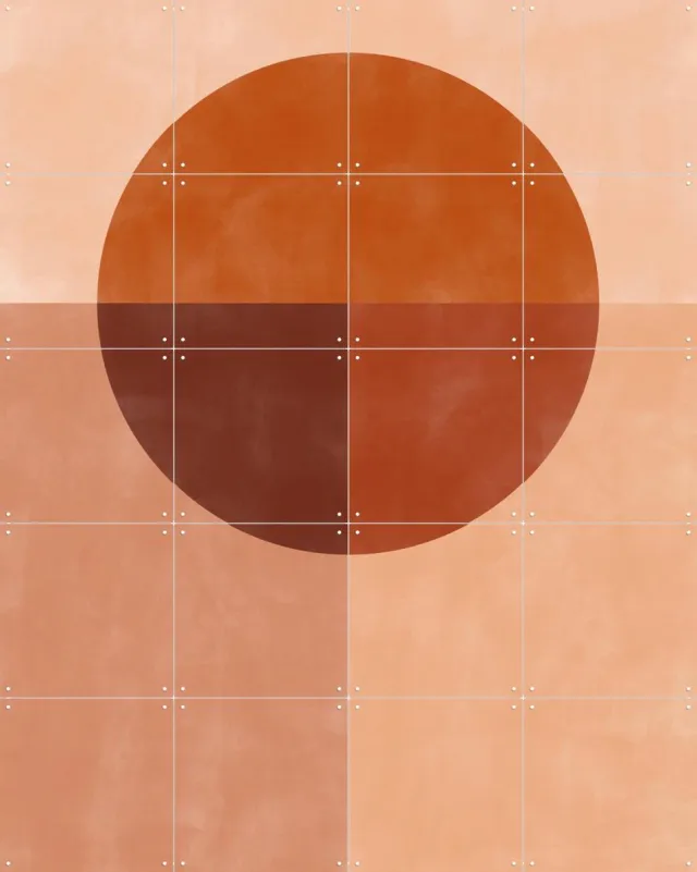 IXXI Earth Tones Balance, Elena Ristova & Various - 80 x 100 cm - Grote wanddecoratie en posters - Geometrische Kunst, Minimalisme, Abstract Bruin