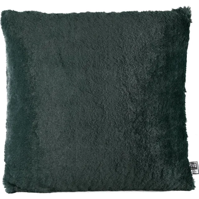 PTMD COLLECTION PTMD Mattie Vierkant Kussen - 45 x 10 x 45 cm - Vegan Bont - Groen