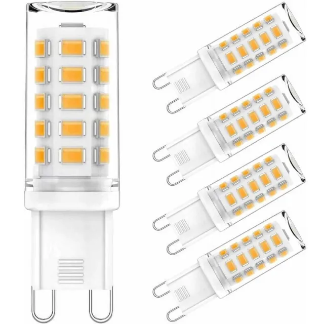 SKIEHAN Vijf G9 LED-lampen, 3W, warm wit licht, geschikt voor slaapkamers en woonkamers, keramische behuizing, laag energieverbruik, niet dimbaar, loodvrij en kwikvrij. Veelkleurig