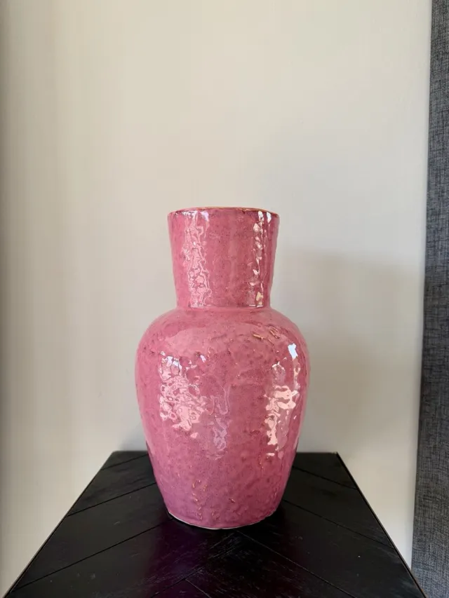 Life Deco Vase Stoneware Pink 19.5x19.5x32cm