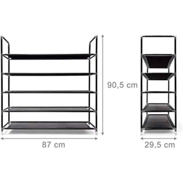Solacis Schoenen Opbergsysteem - Schoenen Organizer - Schoenenbox - Schoenen Opbergen - Must Have In Huis! Zwart