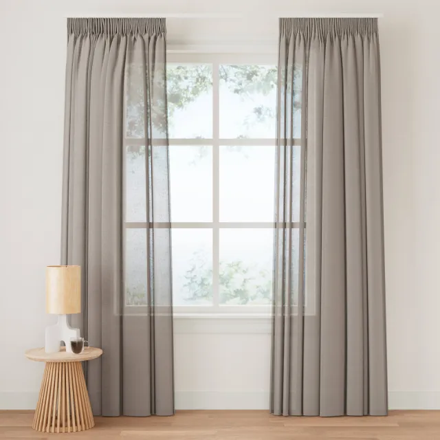 NOUS Living inbetween gordijn kant en klaar (280 x 270 cm)* taupe