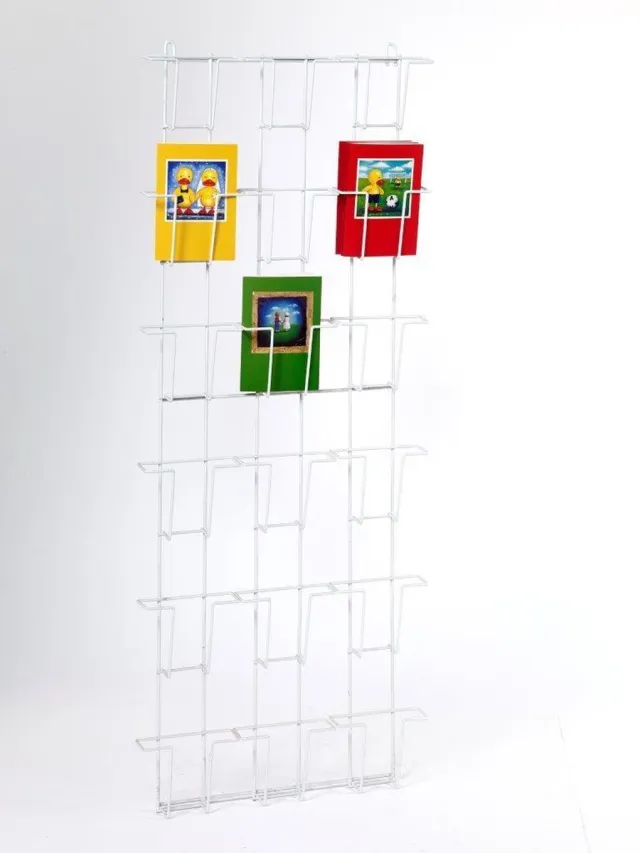 DISPLAYZ Wit wandrek voor 18 wenskaarten (14X18+cm)