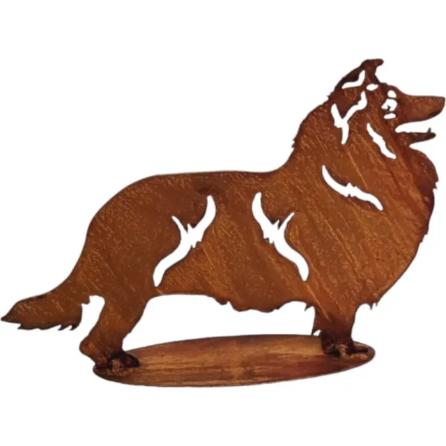 Dream-Garden Tuinbeeld hond Sheltie Bella Roest bruin