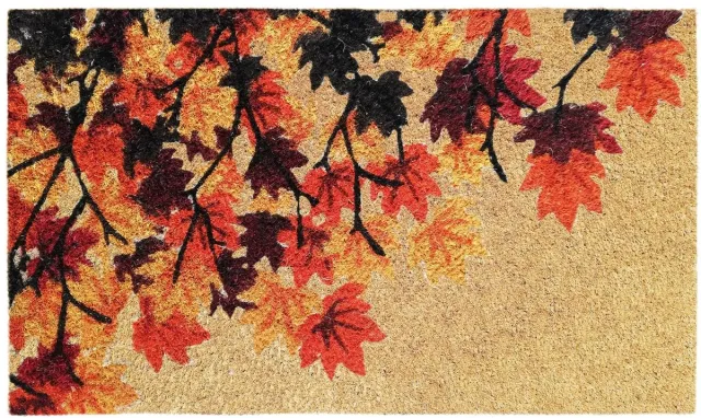 Ibenzoa Fraaie Kokosmat 40 x 70 cm met Antislip Onderzijde voor Binnen en Buiten Herfst