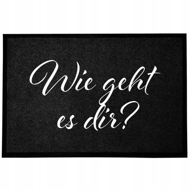 TabPrint Merkloze zwarte deurmat 60x40 cm - decoratief en functioneel