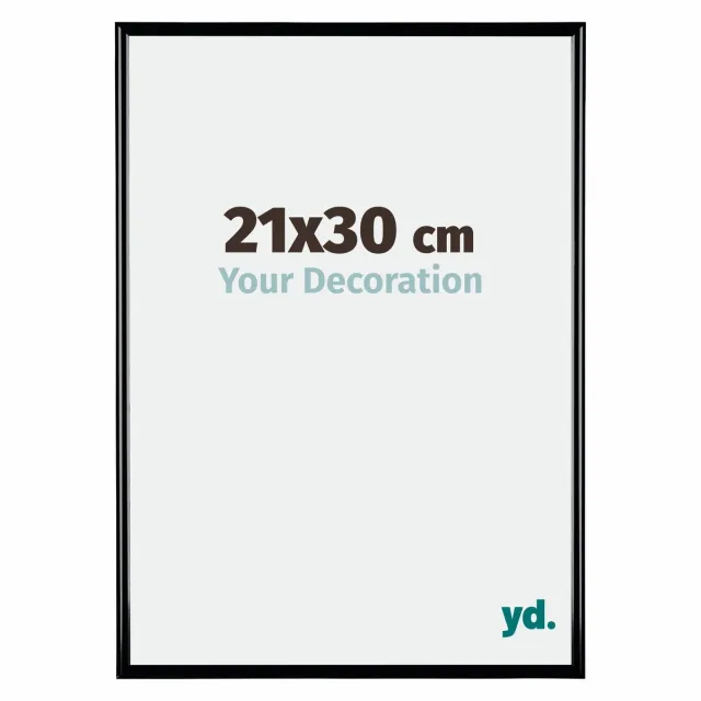 yd. Your Decoration - Fotolijst 21x30 cm - Kunststof - Zwart Hoogglans - Bordeaux
