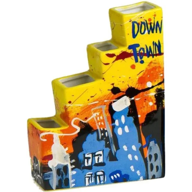 Selwyn Senatori "Vaas ""Down Town"" door Selwyn Senatori" geel