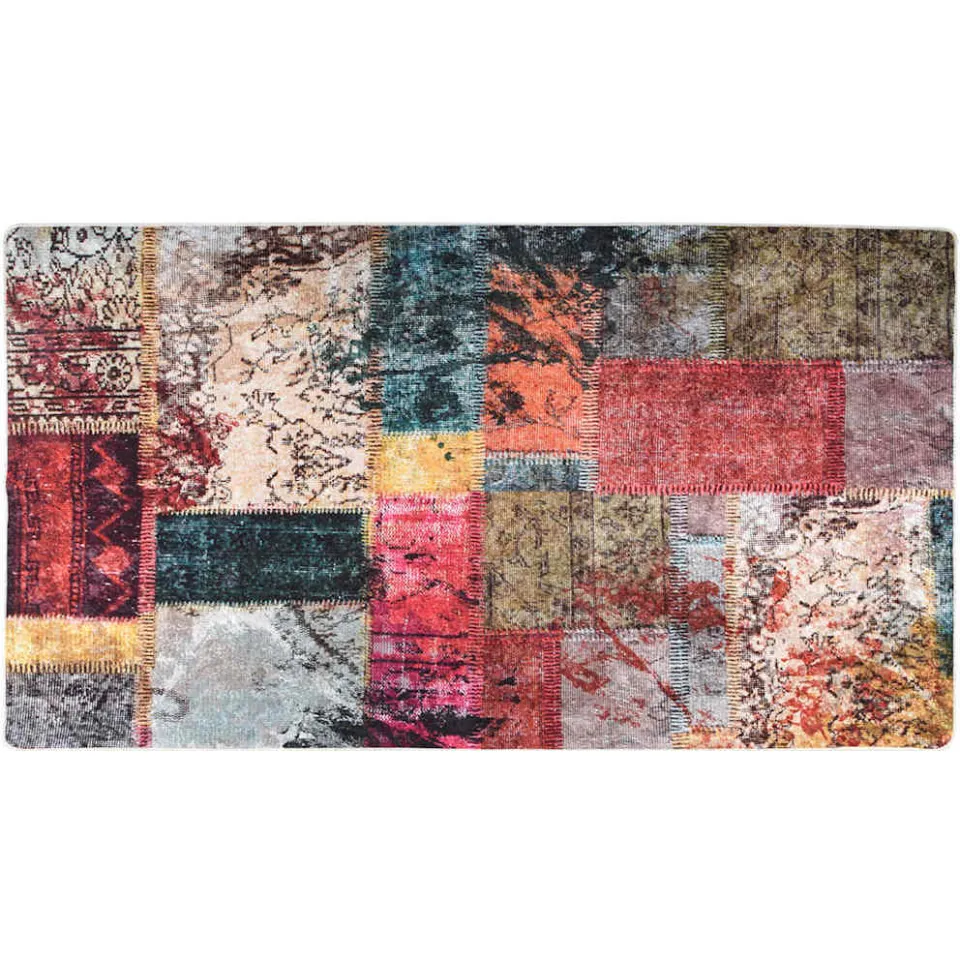 vidaXL Vloerkleed wasbaar patchwork 190x300 cm meerkleurig