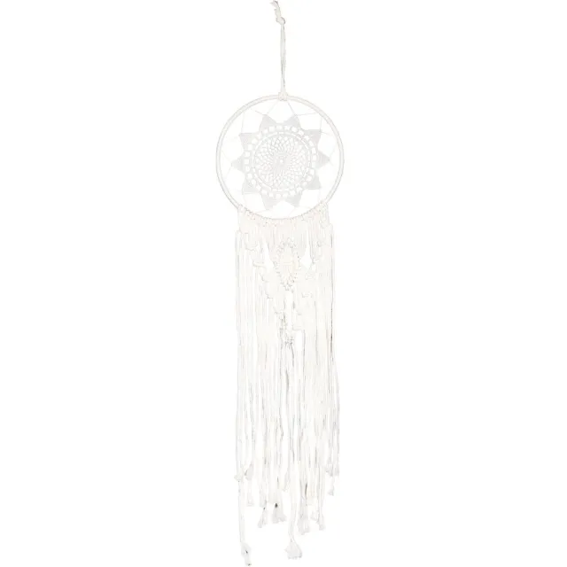 QUVIO Dromenvanger rond groot / Dream catcher / Indianen droomvanger - Wit