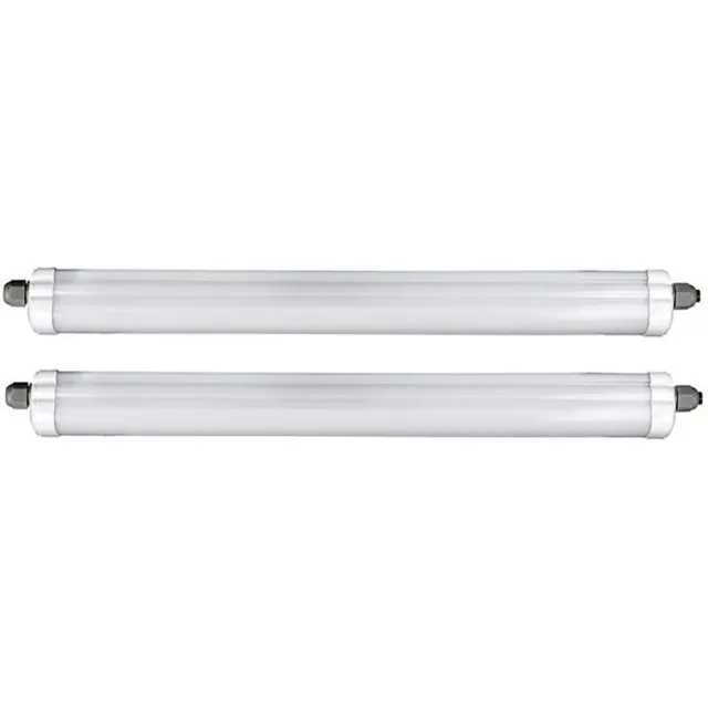 V-TAC LED diffusorverlichting Halverlichting Garagekamerverlichting Plafondlamp, spatwaterdicht, 48W 5760lm 6500K koel wit, L 150 cm , set van 2
