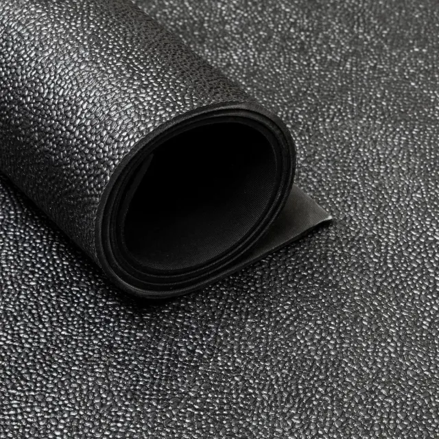 IVOL Rubber loper / rubbermat op rol Rijstkorrel 3mm - Breedte 150 cm - strekkende meter Zwart
