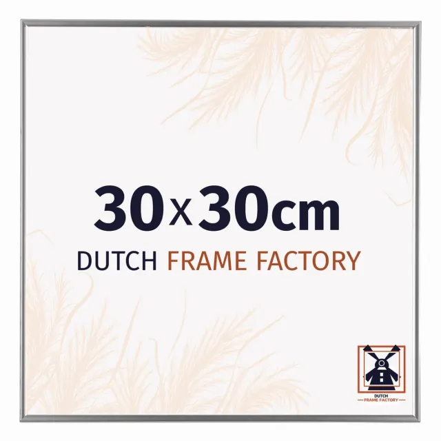 Dutch Frame Factory Fotolijst 30x30 cm - Kunststof - Zilver Hoogglans - Easy