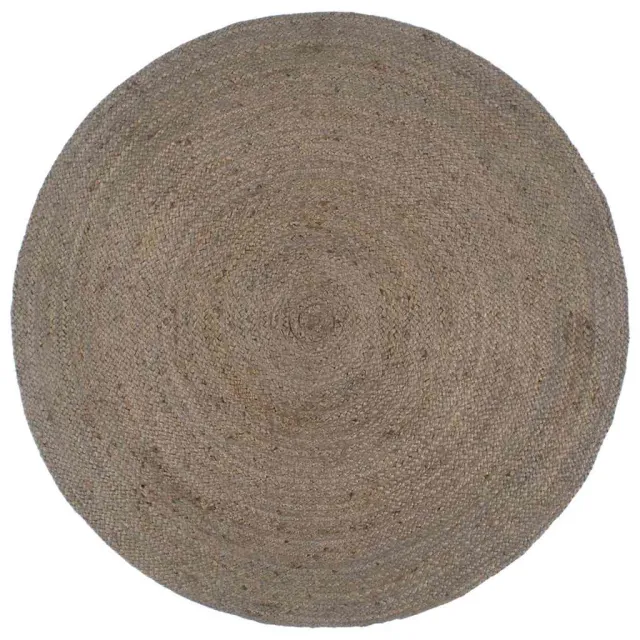 vidaXL Vloerkleed handgemaakt rond 180 cm jute grijs