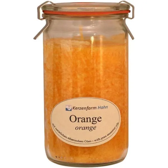 Kerzenfarm Geurkaars weckglas sinaasappel oranje