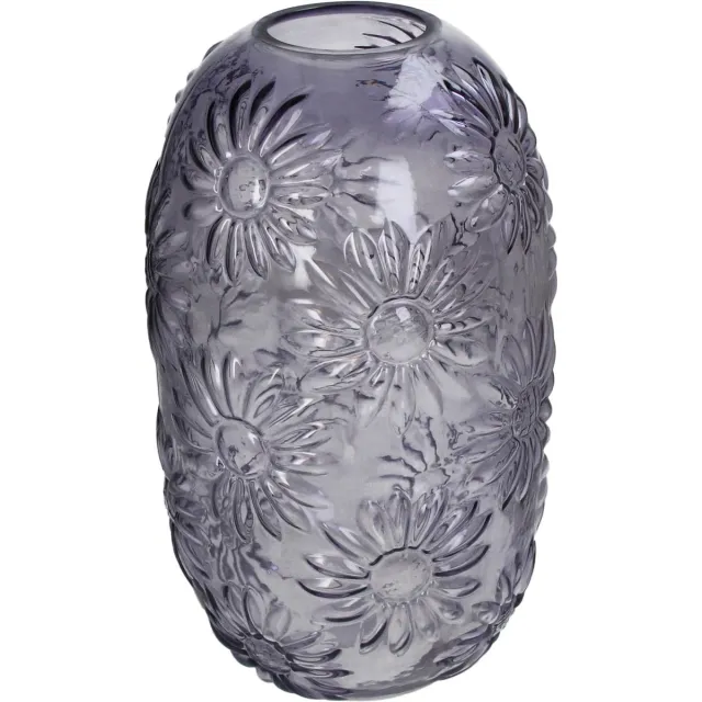 HD Collection Vaas Glas Paars 19x19x33,5cm Purple