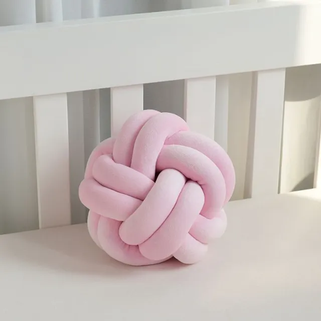 Il Bambini geknoopt kussen - balkussen - sierkussen - knoop - 25 cm - roze