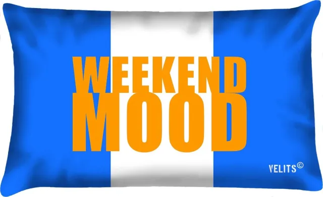 Velits outdoor Sierkussen - Buitenkussen Weekend Mood Blanje Bleu Waterafstotend Bootkussen - Multicolor - 60 Cm X 40 Cm oranje