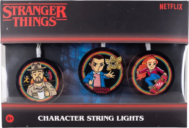 Mad Monkey Stranger Things - lichtsnoer - met personages - 9 lampjes - 3,15 meter lang - USB-C