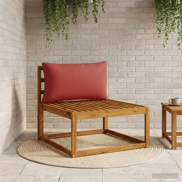 vidaXL Rugkussen PUTTEN 100% Polyester Wijnrood 80 x 40 x 15 cm