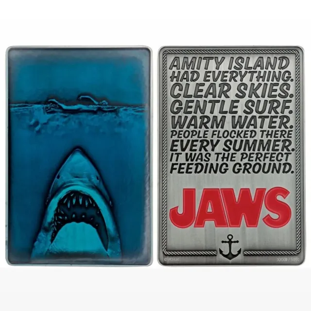 FaNaTtik Jaws Ingot 50th Anniversary Poster Limited Edition Coins Multi