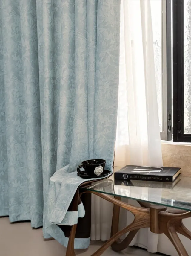 Floraweg Beige bloemenjacquard verduisteringsgordijnen, voor slaapkamer en woonkamer, bloemenchenille, verduisterend, thermisch geïsoleerd, geluiddicht, Met haakjes ringen,Groen,140x160cm Groen01