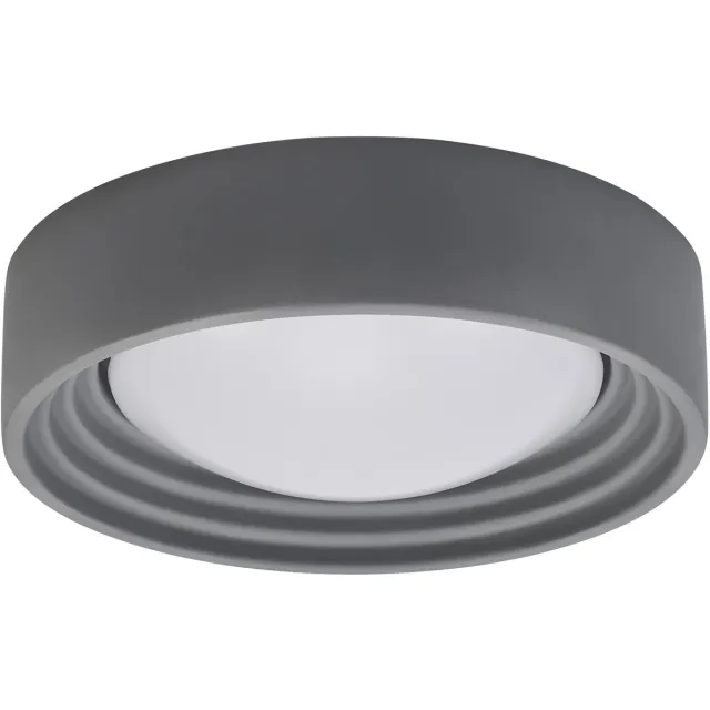 Osram ORBIS Concrete, grijze betonnen plafondlamp met LED, 13W, 800lm, 3000K vriendelijk warm wit, dimbaar in 3 stappen door te klikken, 300mm diameter, IP20 bescherming, geschikt voor badkamers Grijs