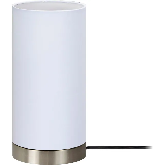 Trango Bedlamp 2018-09W *WHITE* Tafellamp met stoffen kap in wit met 1x E14 lamphouder incl. 140cm voedingskabel met AAN/UIT-schakelaar , vensterbanklamp, Office tafellamp 1x Wit