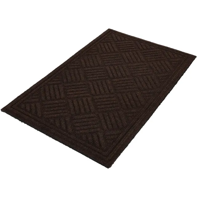 KOTARBAU Droogloopmat, Schoonloopmat, Deurmat, Polyester + Gummi, 45 x 75 cm, Bruin, Rechthoekig, Inloopmat, Deurmat Antislip, Vuilvanger, voor Binnen, Entreemat