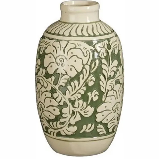 Mica Decorations Aylin - Vaas - Keramiek - Groen