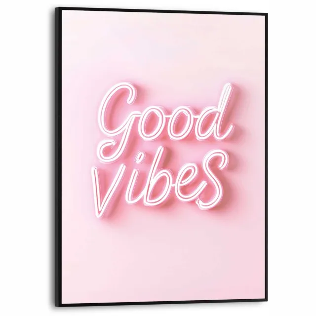 Reinders Schilderij Good Vibes - 40 x 30 - Hout - REINDERS roze Zwart