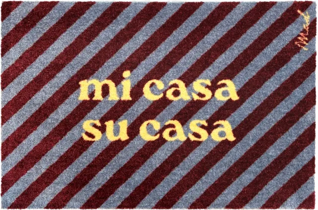 Mad About Mats Bob - mi casa su casa - deurmat - schoonloop/scraper - wasbaar - 50x75cm multi