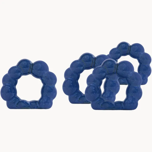 ByOn Handgemaakte servetringen Porto, 4-delig Blauw
